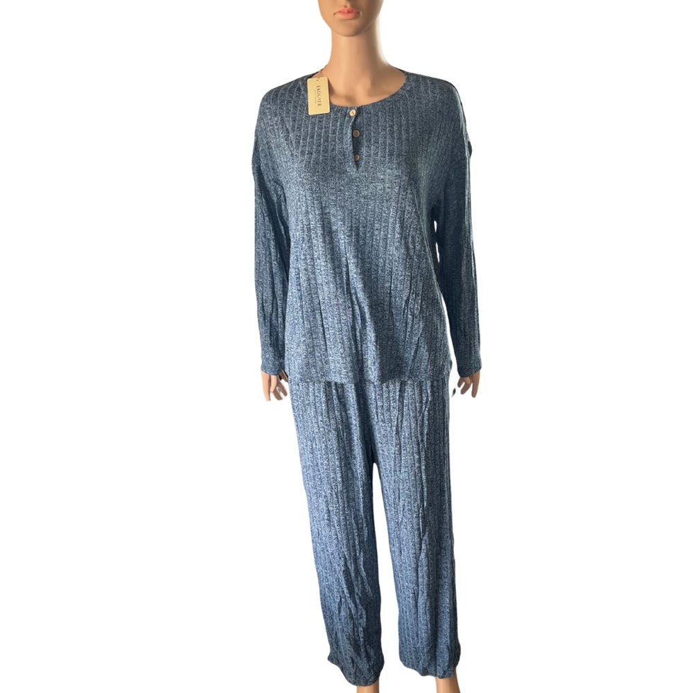 EKOUAER Women's Blue Sleepwear Set